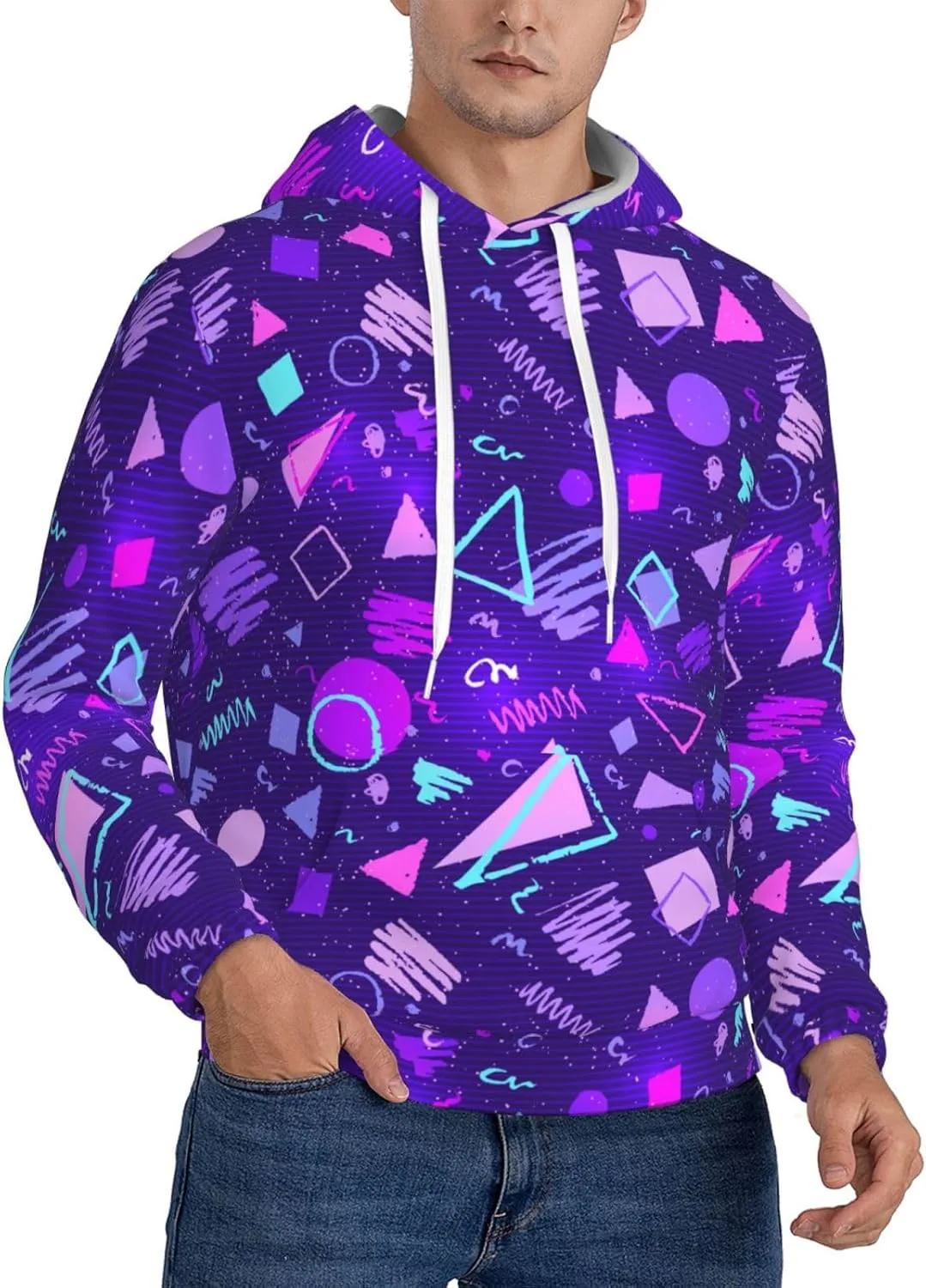 

Ретро худи с карманами для мужчин SDERDZSE