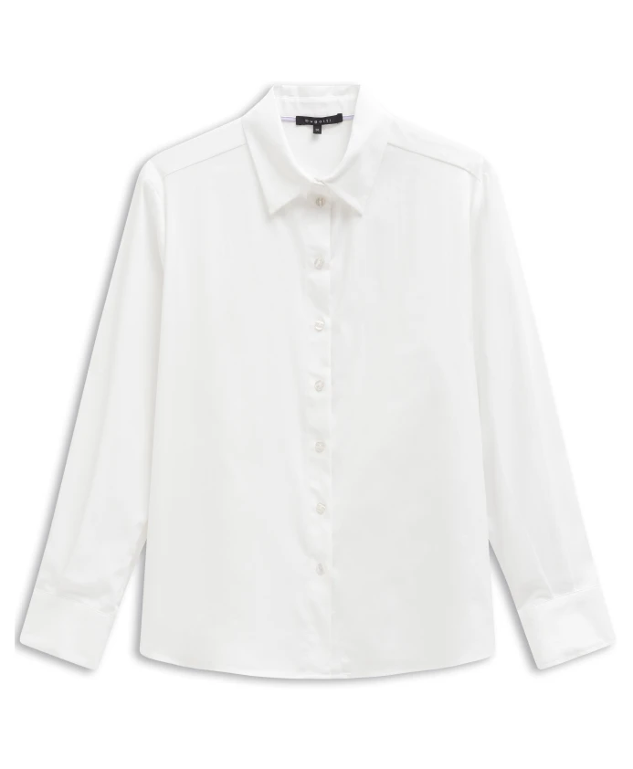 

Рубашка-Блузка с широкими манжетами Bugatti, белый