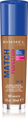 

Жидкая основа spf 20 Rimmel Match Perfection, 501 Noisette 30 ml