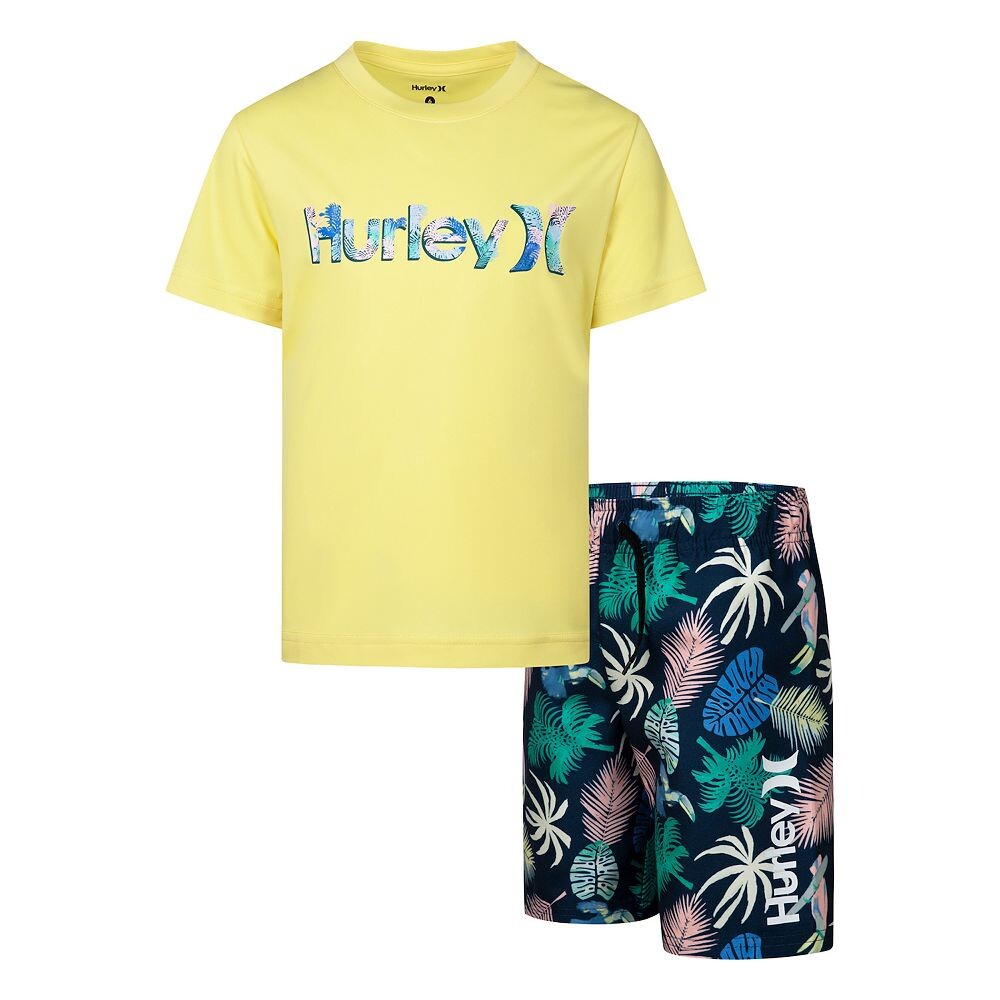 

Комплект топа и плавок Hurley Tropical Swim H2O-Dri UPF для мальчиков 4–20 лет, цвет Teal Aop