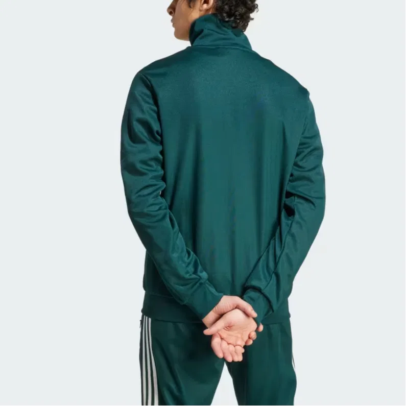 Куртка с тремя полосками Adidas Originals темно-зеленая — фото 3