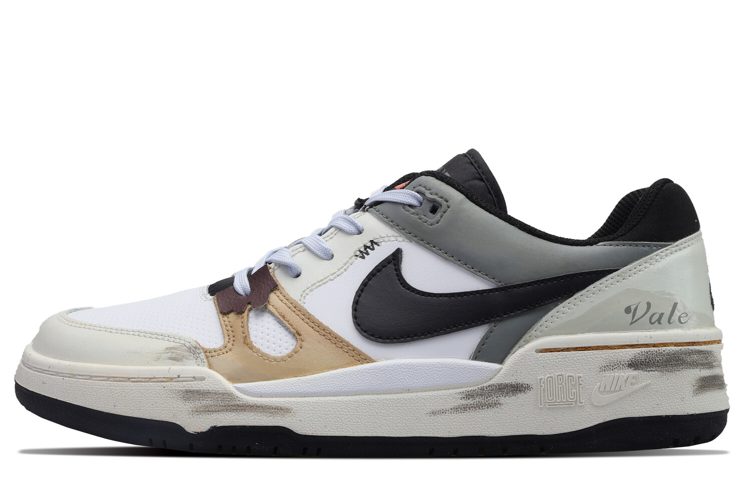 

Кроссовки Nike Full Force Skateboarding Shoes Men Low-top White, коричневый