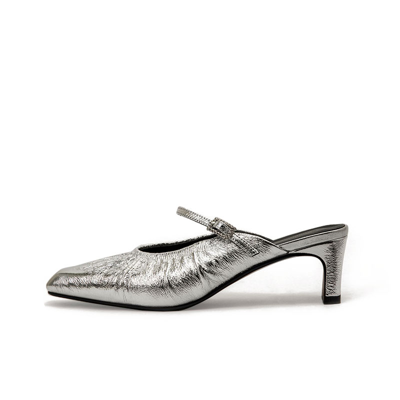 SHOEMAKER QUEEN Женские противоскользящие закрытые тапочки черные, цвет Black — фото 3