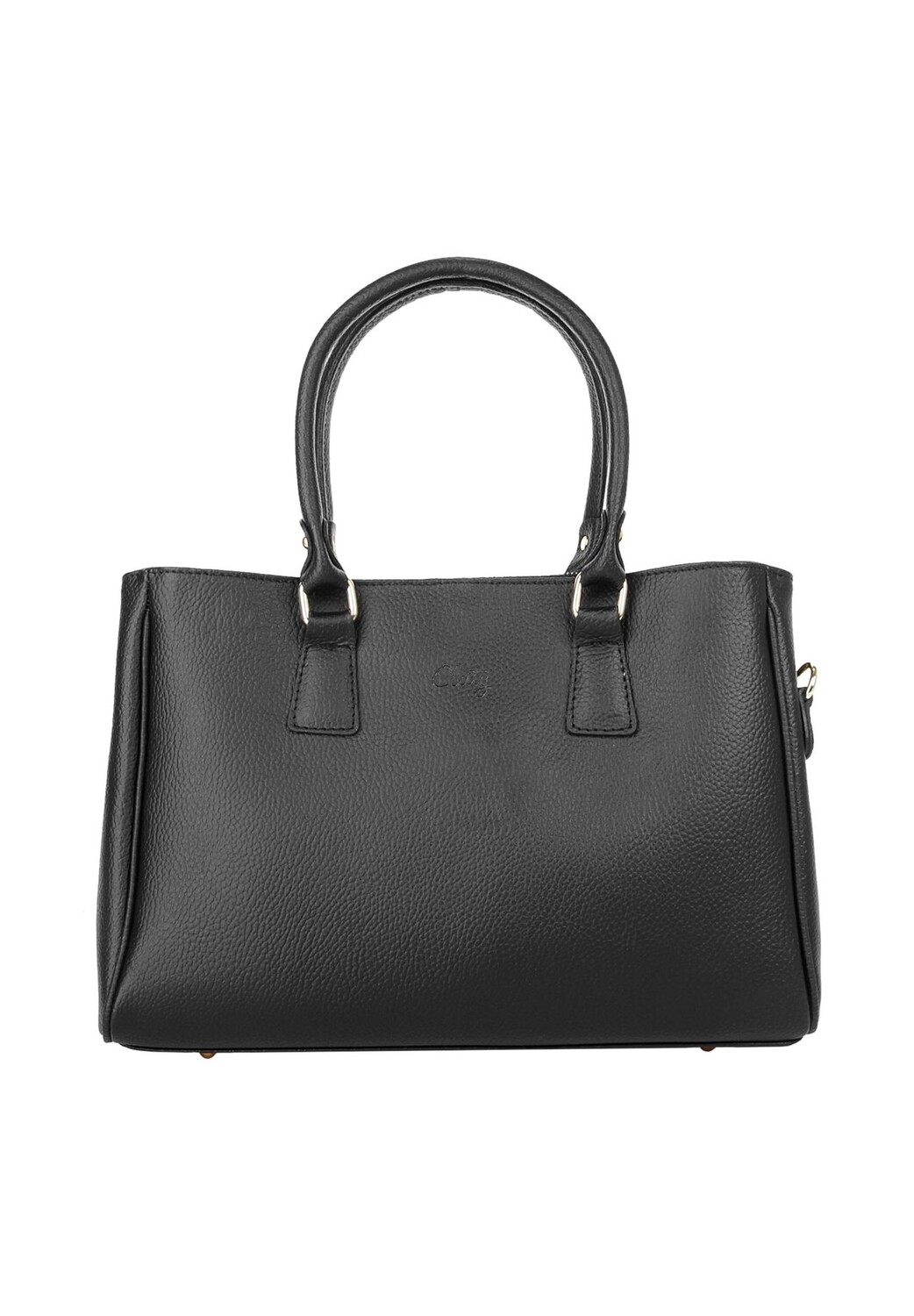 

Сумочка, натуральная кожа, производство Италия Cluty, черный