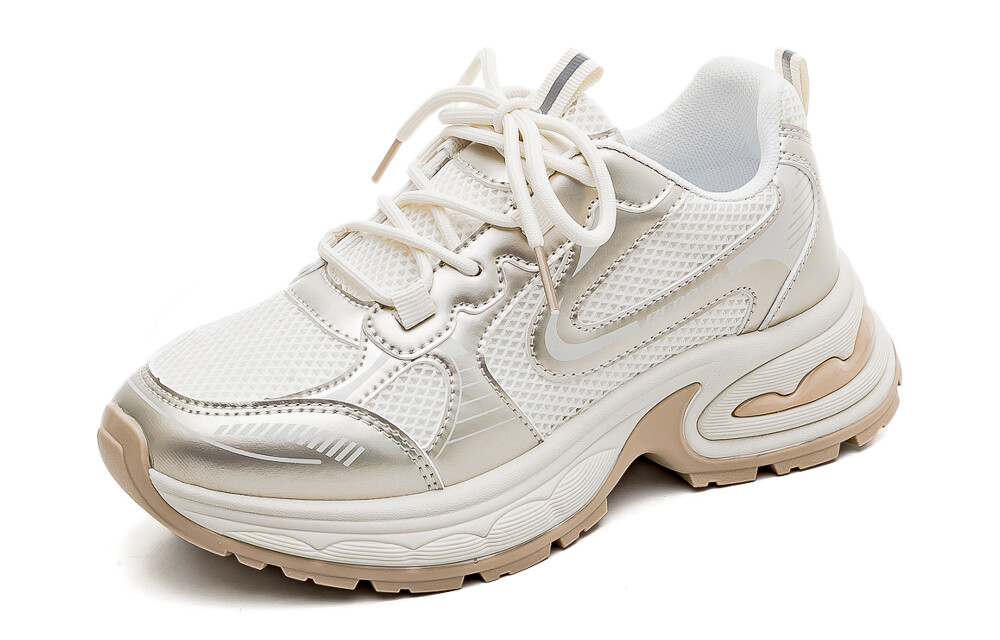 

Кроссовки женские толстые низкие Renben, цвет Beige Gold