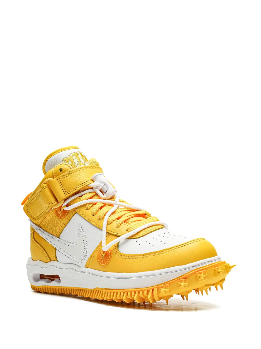 Кроссовки Air Force 1 Mid Off-White - Varsity Maize Nike, желтый — фото 2