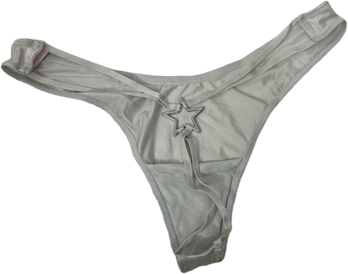 Трусики-стринги Victoria's Secret Very Sexy Starstruck с высоким вырезом и тонкими бретелями, цвет Gray New — фото 3