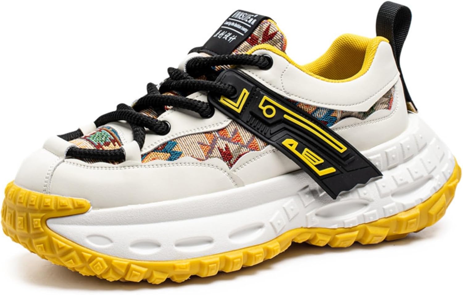 

Стильные, уникальные и модные массивные кроссовки для мужчин - удобная и прочная повседневная спортивная обувь для ежедневных поездок Kpdwfms, желтый
