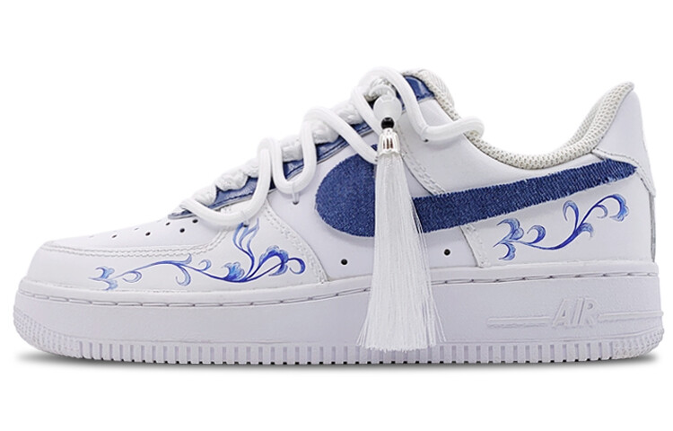 

Кроссовки Nike Air Force 1 Skateboard Shoes Men Low-Top Blue, Белый, Кроссовки Nike Air Force 1 Skateboard Shoes Men Low-Top Blue