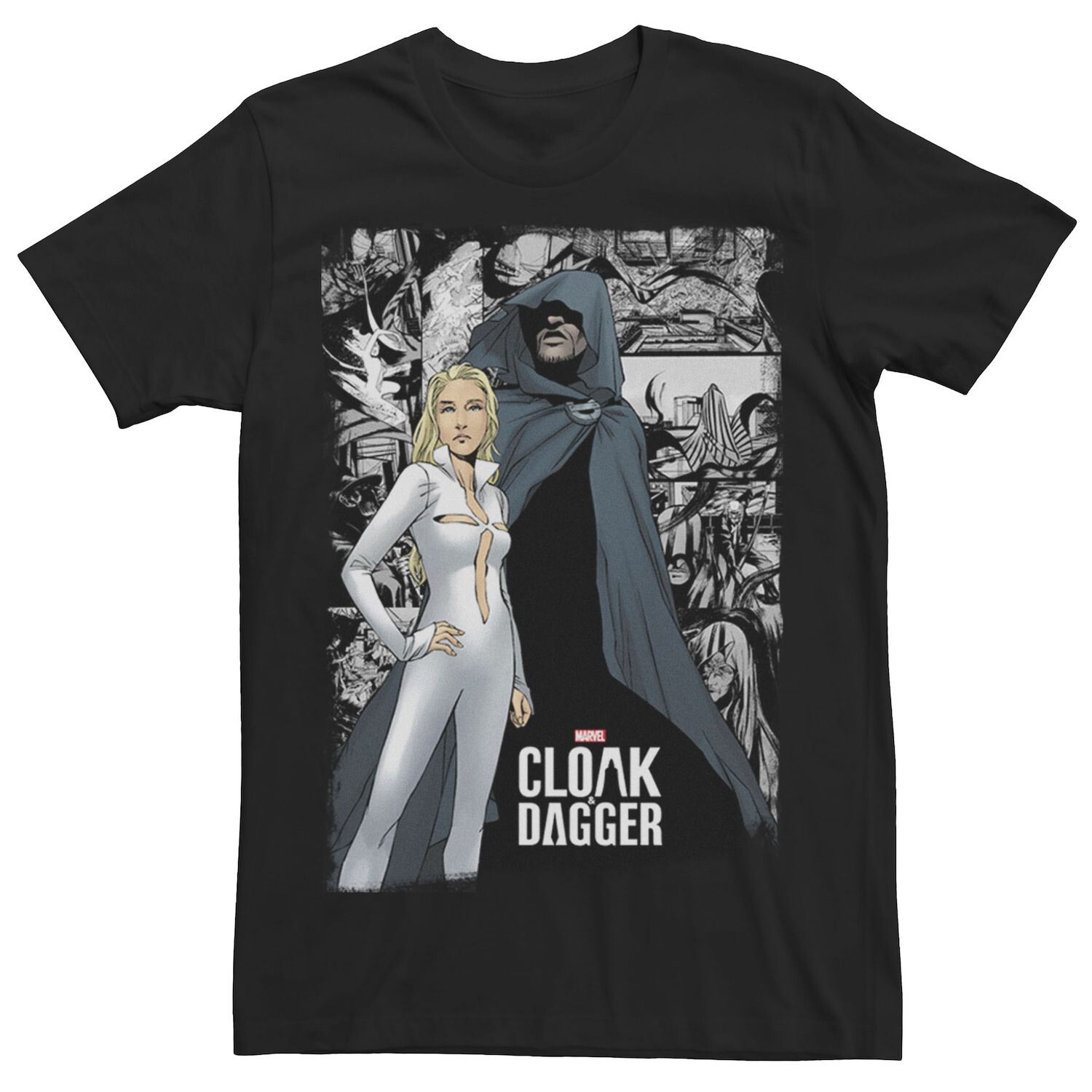 

Мужская футболка Marvel Cloak & Dagger Comics Licensed Character