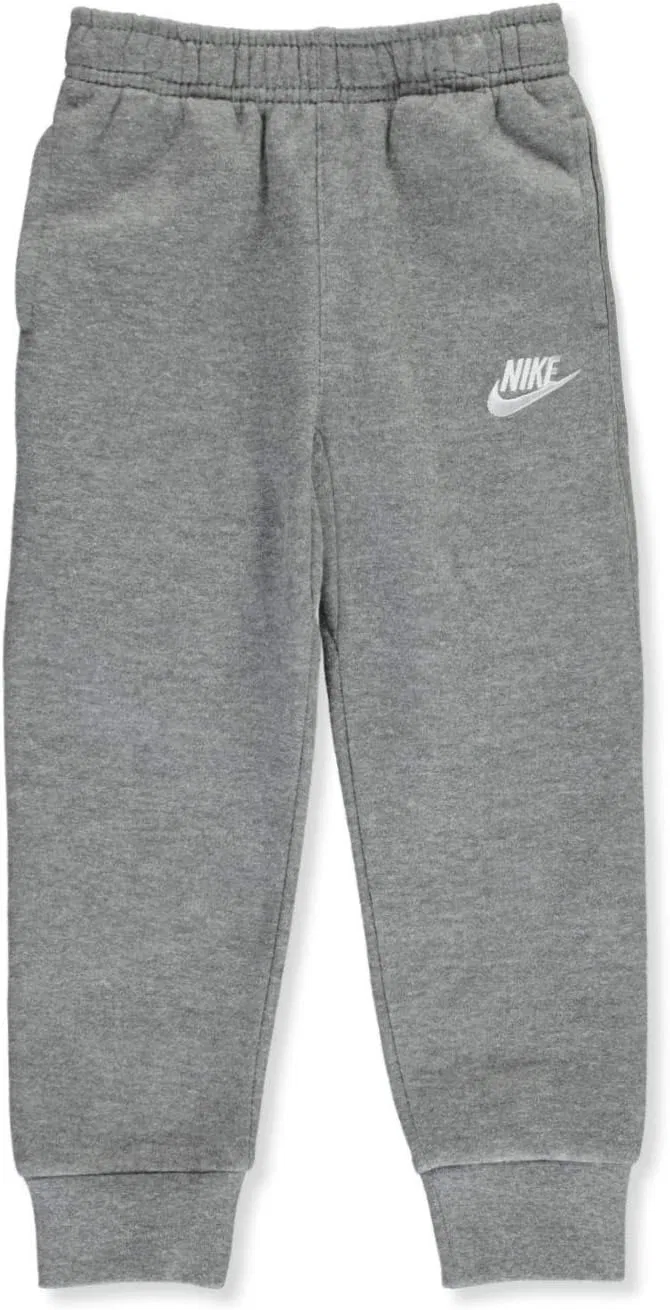 Детские флисовые брюки Nike Kids Club с ребристой отделкой (для малышей), Carbon Heather