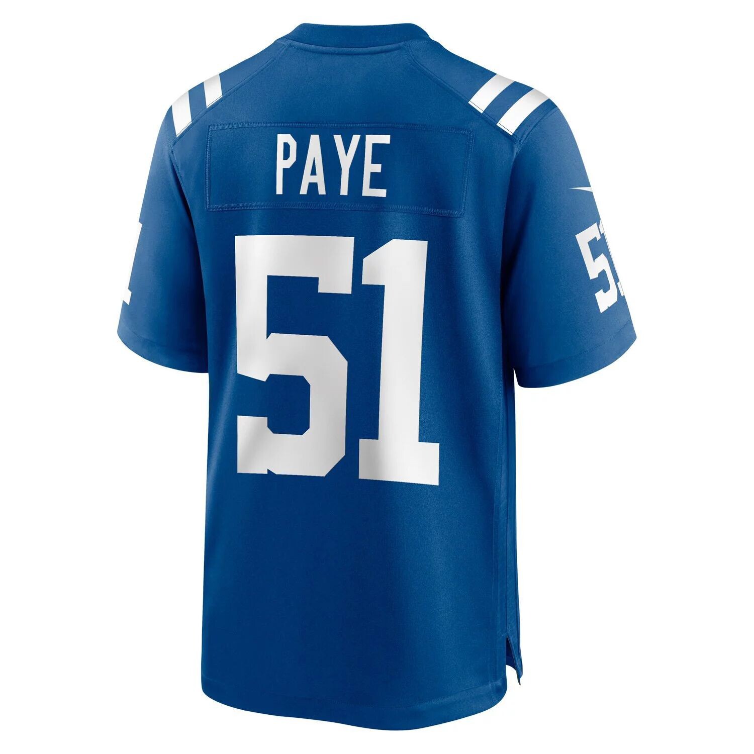 Мужская футболка Kwity Paye Royal Indianapolis Colts драфта НФЛ 2021 года, выбранная в первом раунде Nike — фото 2