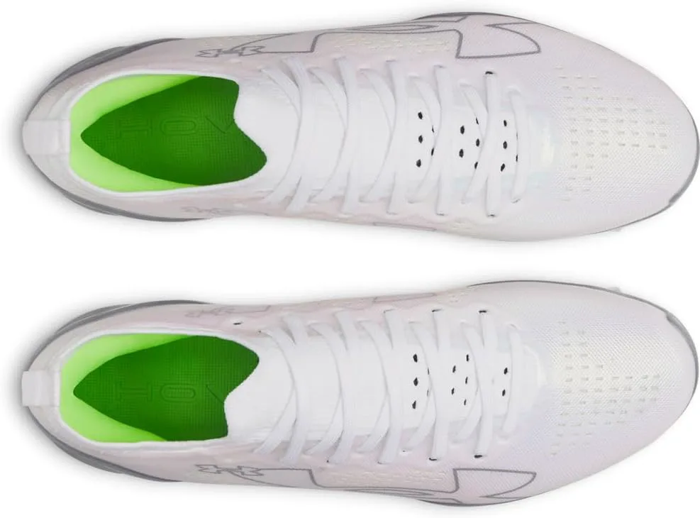 Футбольные бутсы Under Armour Blur Pro для мужчин, белый/металлик серебристый/серый — фото 4