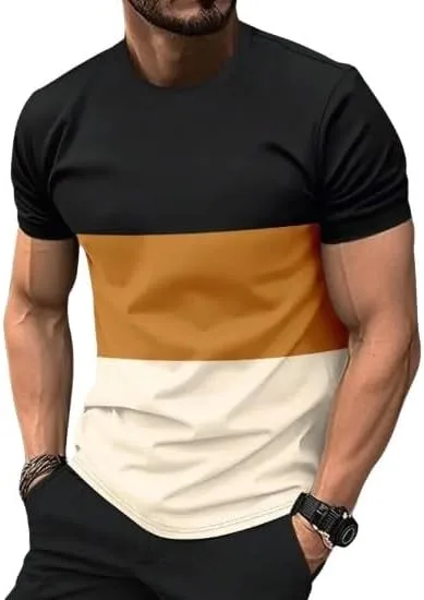 Мужская летняя футболка Colorblock — дышащая и удобная