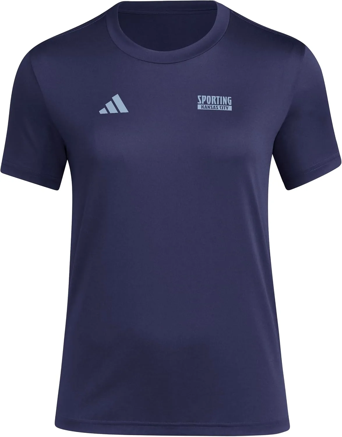 Женская футболка с коротким рукавом Adidas Sporting Kansas City Local Warp для предматчевых тренировок Adidas Originals, синий