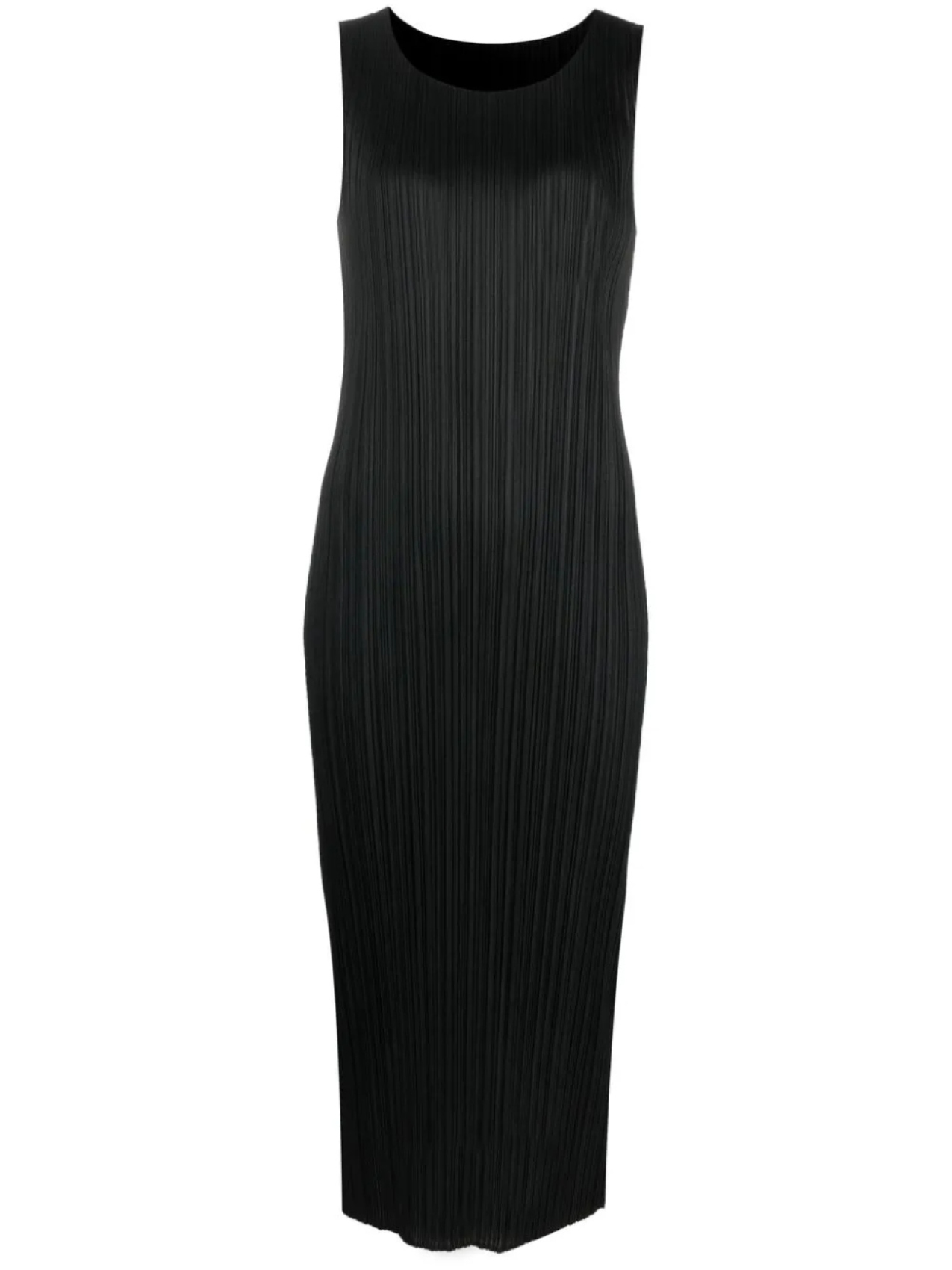 

Pleats Please Issey Miyake плиссированное платье-трапеция длины миди, черный