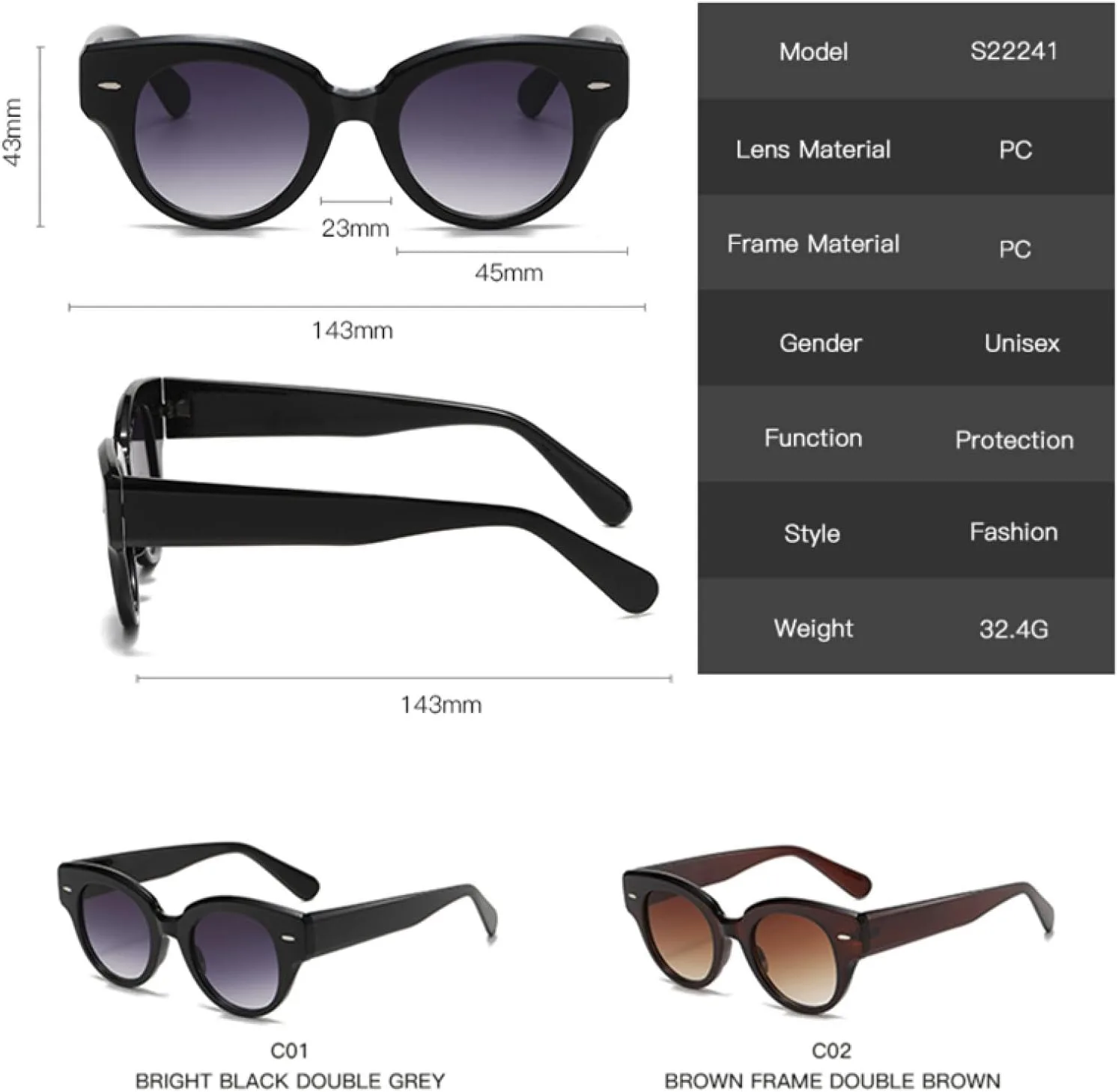 

Модные солнцезащитные очки «кошачий глаз» для женщин, роскошные солнцезащитные очки в стиле ретро для мужчин, трендовые овальные линзы UV400 TVTBBVV, Black