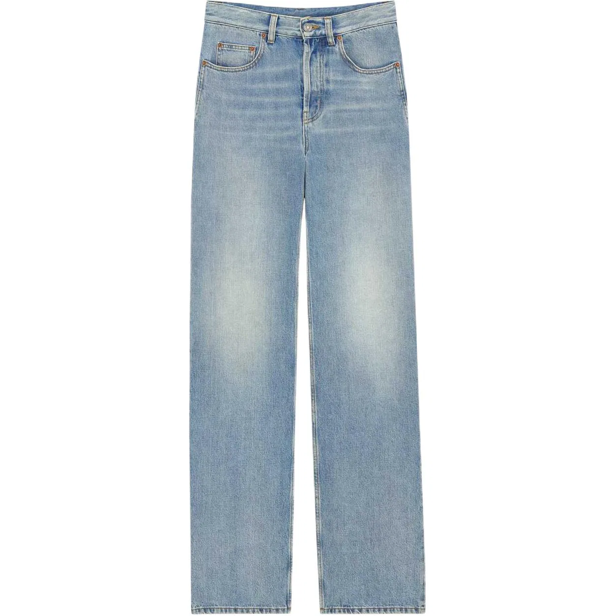 Джинсы прямого кроя Deep Summer Blue SAINT LAURENT