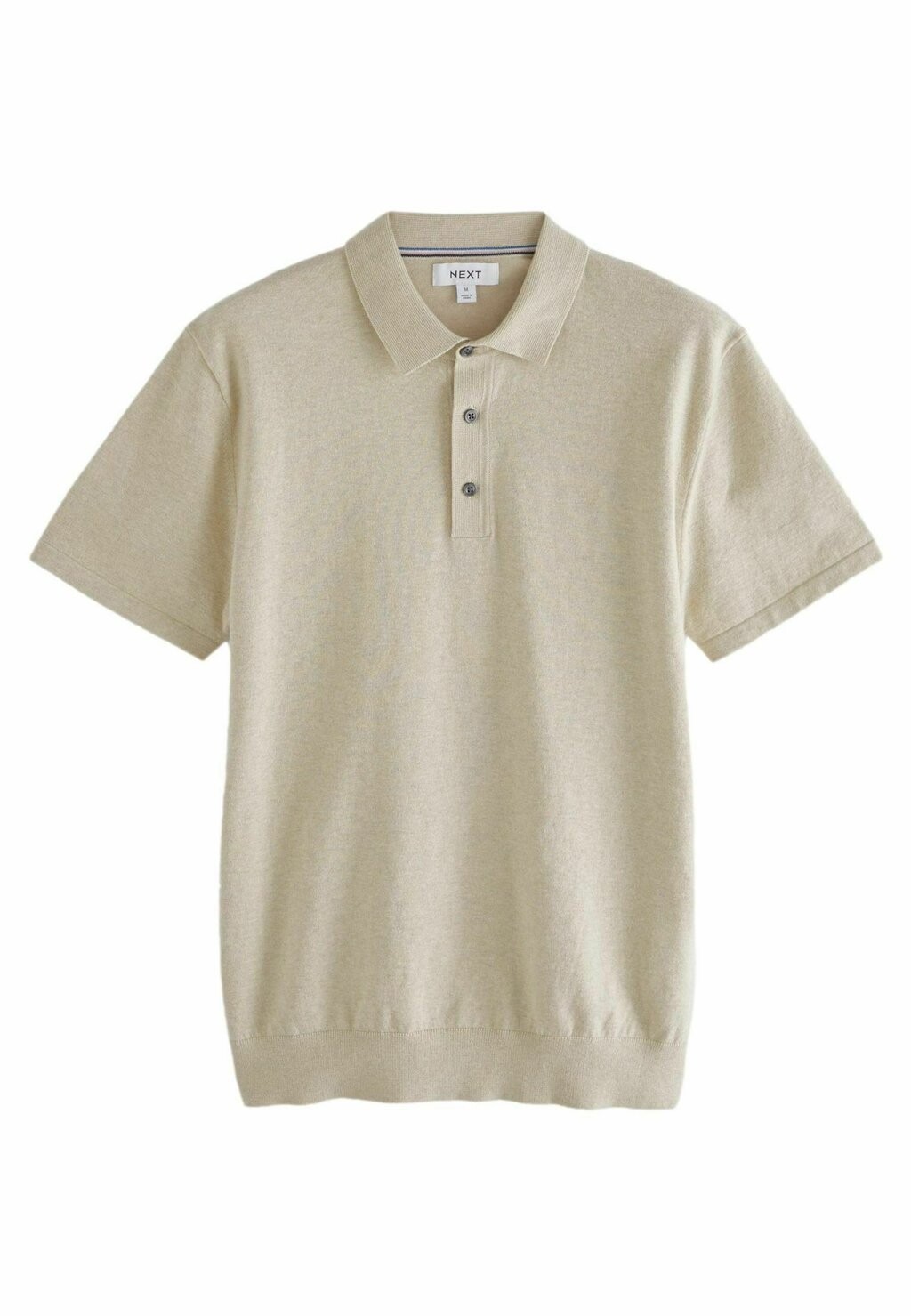 

Рубашка-поло Short Sleeve Regular Fit Next, бежевый