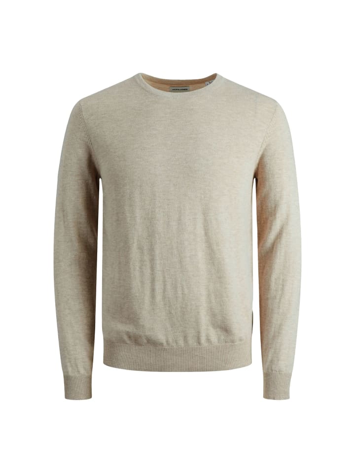 

Jack and Jones Вязаный свитер с круглым вырезом JJEEMIL бежевого цвета