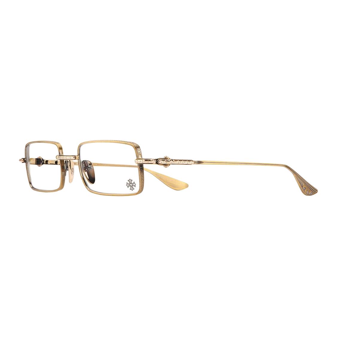 

Chrome Hearts Титановые квадратные очки унисекс золотые, Gold
