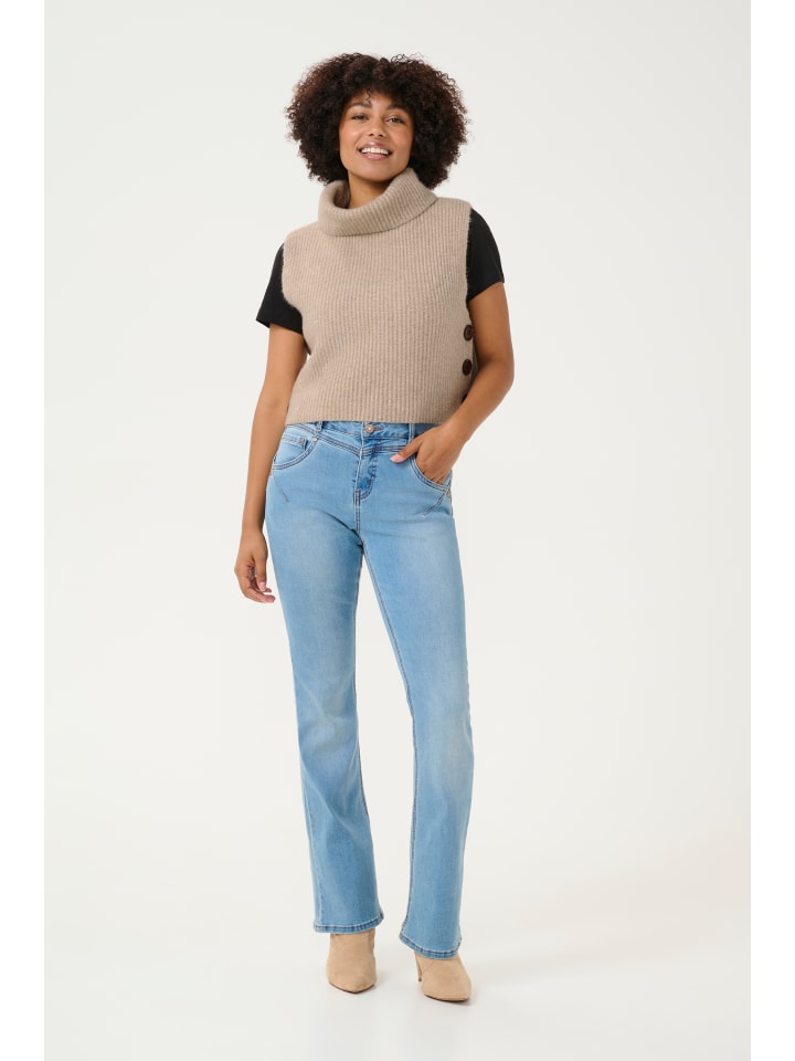 

Cream Вязаный свитер прямого кроя CRStarfi, цвет овсяный меланж