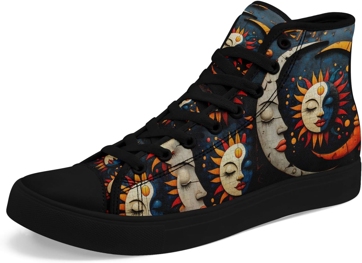 

Высокие кеды на платформе AWSOLE SunMoon с принтом для мужчин и женщин, стильная обувь с небесной тематикой, дышащие и легкие, черный/темно-синий/оранжевый/серый/бежевый