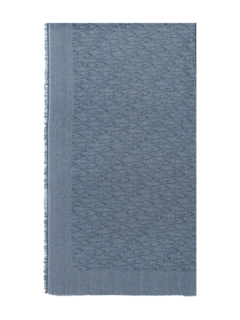 

Шарф с жаккардовым логотипом Paul & Shark, синий