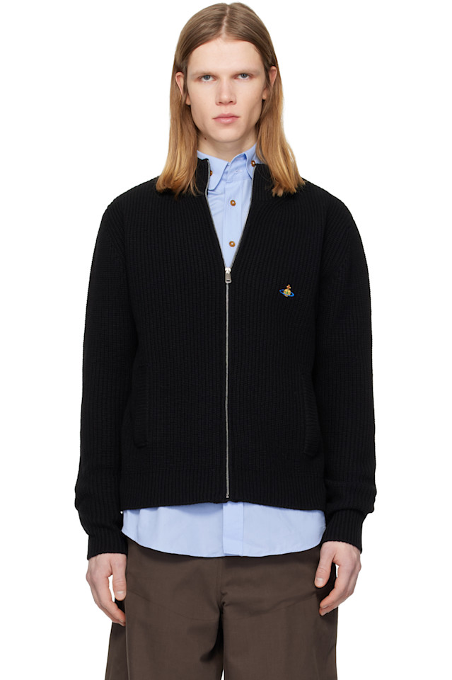 

Рыбацкий свитер на молнии Vivienne Westwood, черный