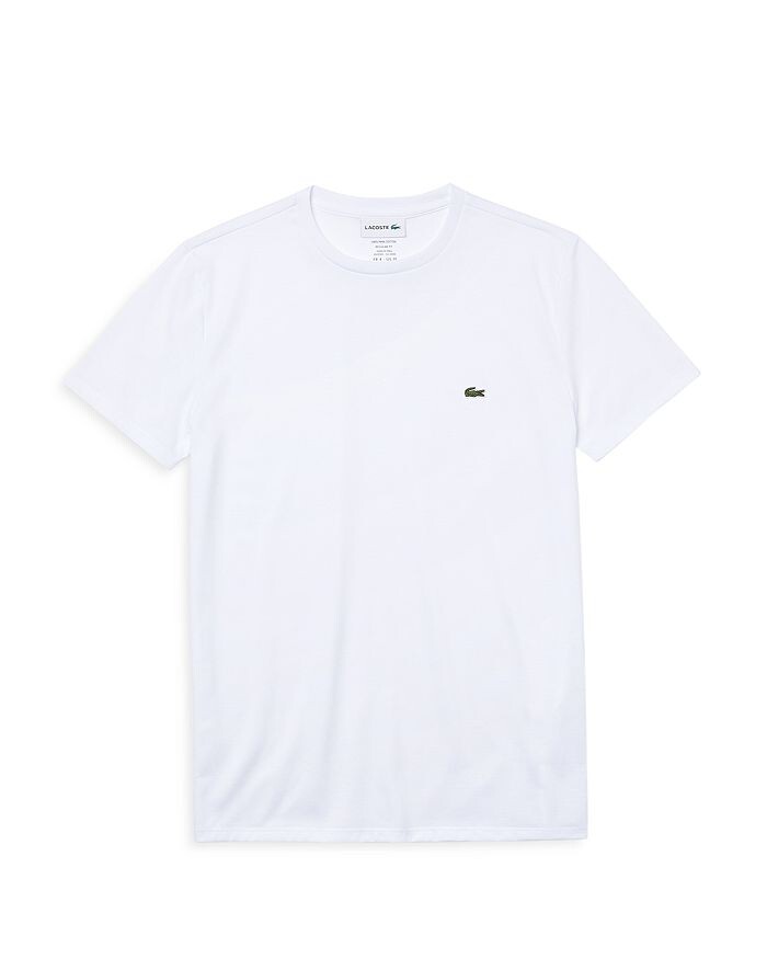 Футболка Lacoste, хлопковая Pima, с круглым вырезом — фото 2