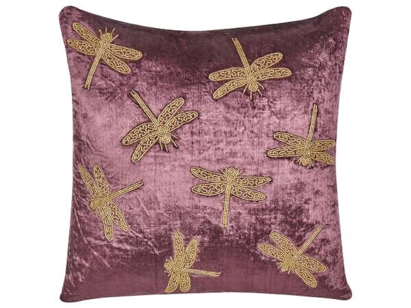 

Декоративная подушка Beliani DAYLILY, 45x45x45 см цвет gold/violett