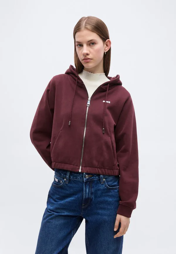 Толстовка на молнии с изображением страусов эму Boss, Dark Brown — фото 3