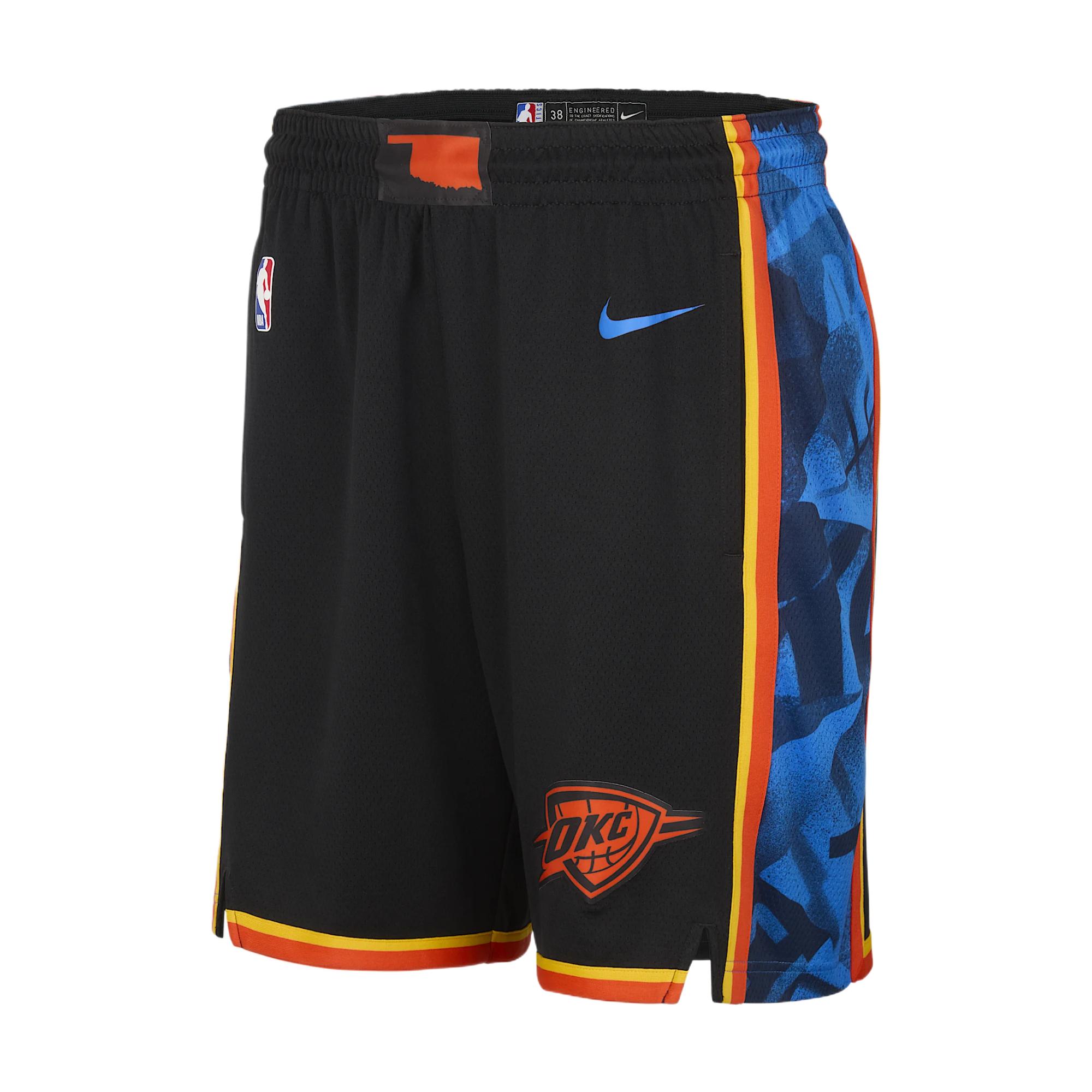 Nike Мужские шорты для спорта NBA Dri Fit черный Signal Blue — фото 3