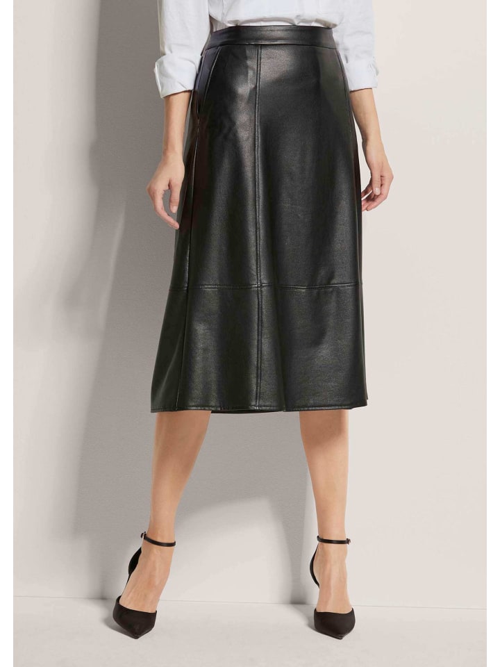 

MADELEINE Струящаяся черная юбка из искусственной кожи