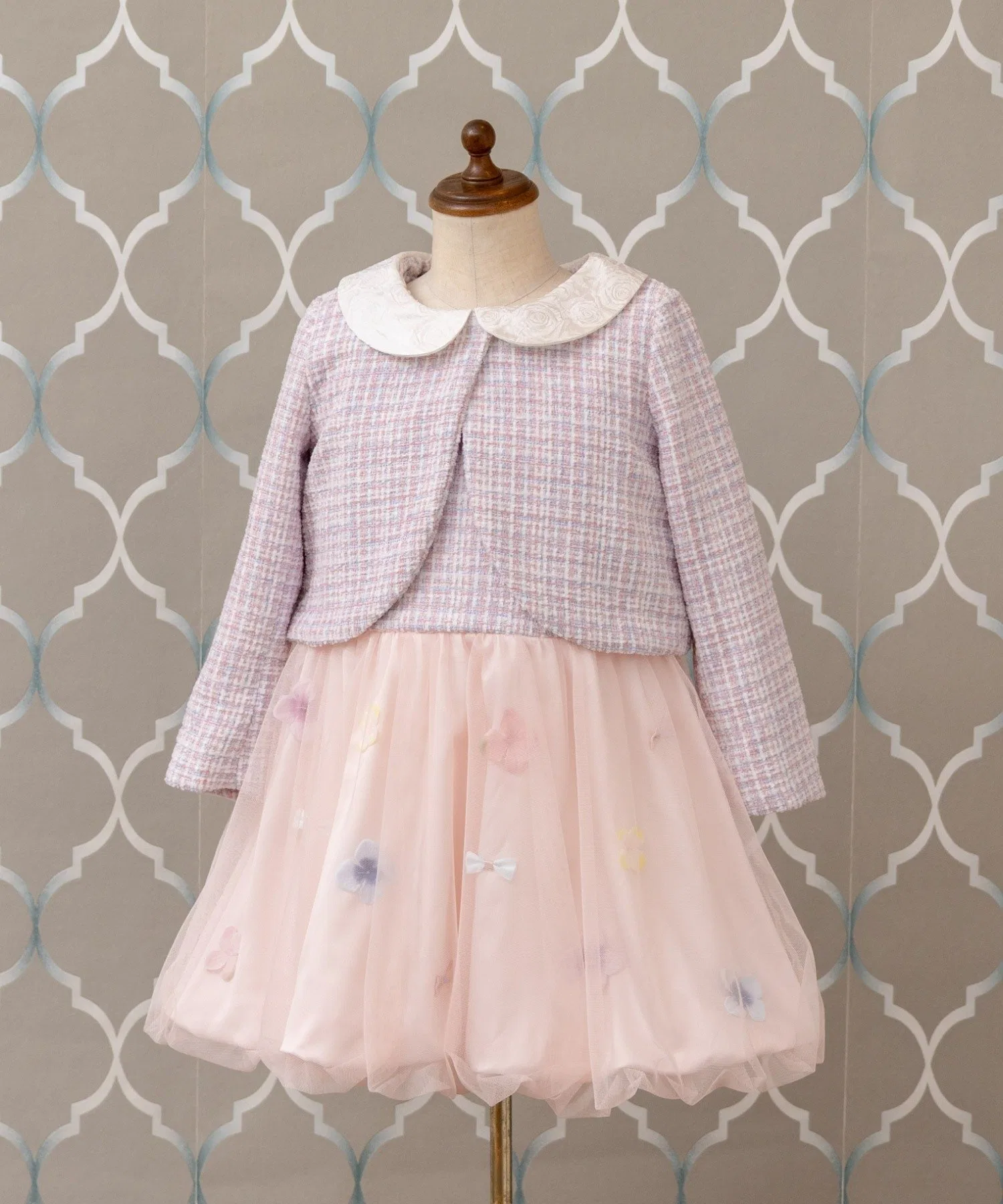 Торжественный комплект из цветов и лент (2 предмета) Panpantutu, Pink tweed