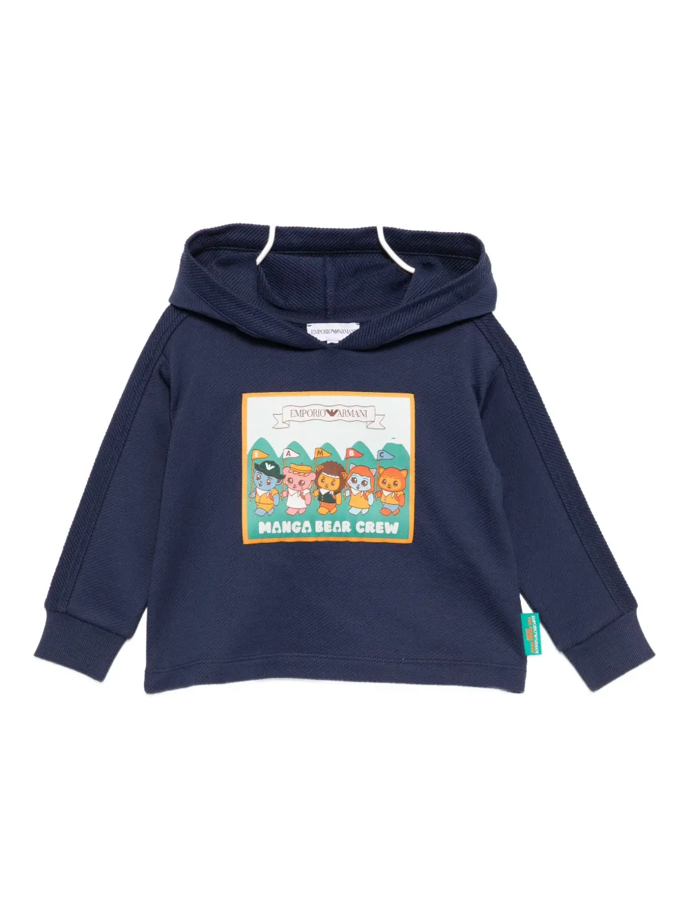 

Худи с графическим принтом Emporio Armani Kids, синий