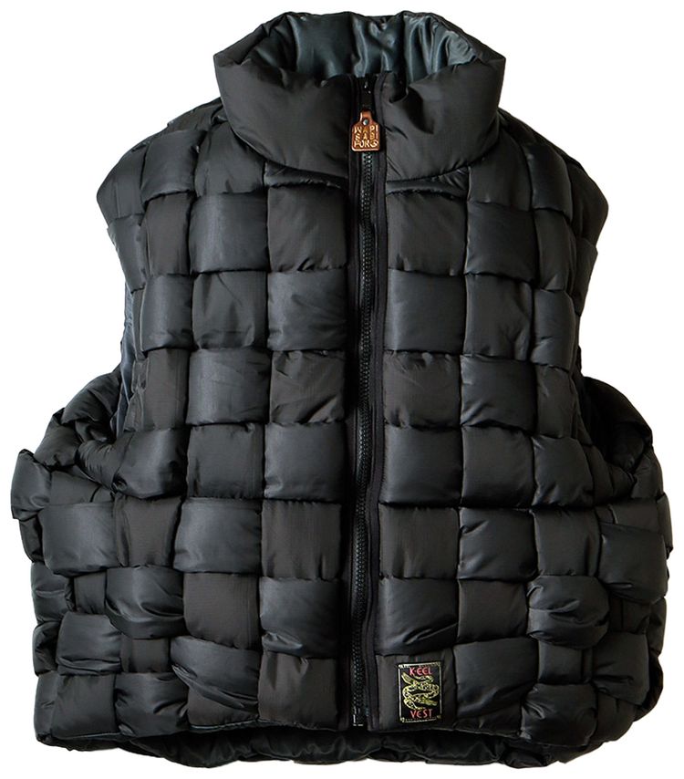 

Жилет Kapital Rip Stop из нейлона с килевой вязкой, черный