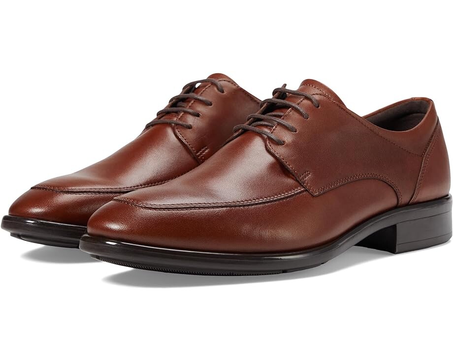 

Оксфорды ECCO Citytray Apron Toe Tie, цвет Cognac