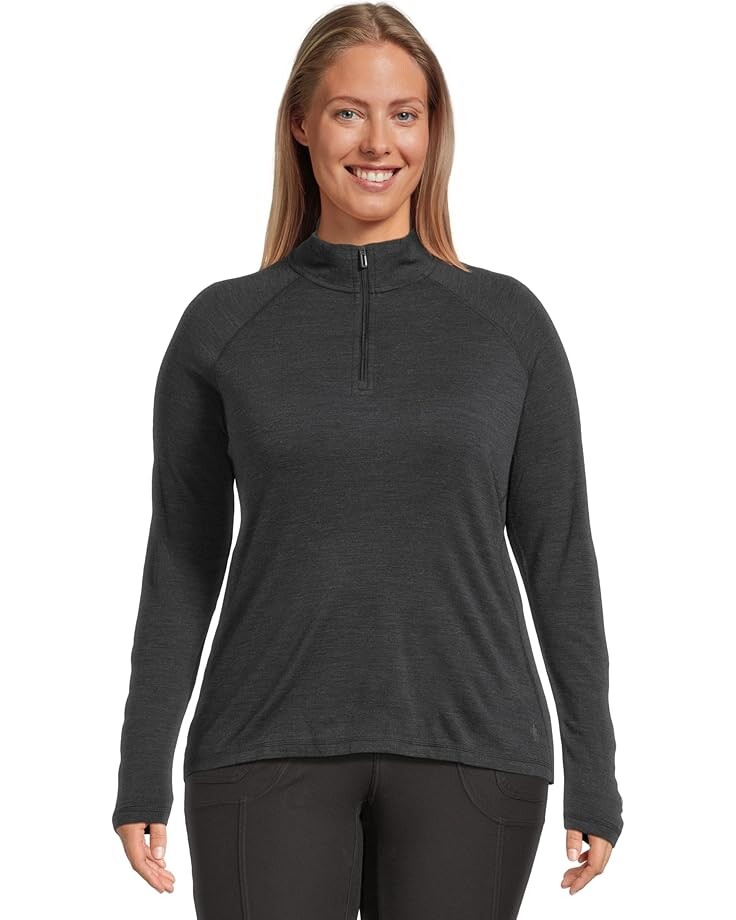 

Базовый слой Smartwool Classic Thermal Merino Base Layer 1/4 Zip Plus, цвет Charcoal Heather