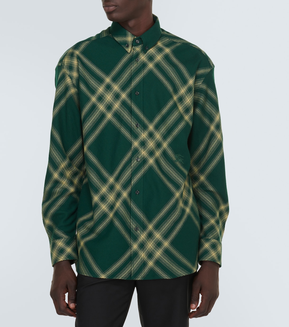 Рубашка Burberry шерстяная в клетку Primrose Ip Check — фото 3