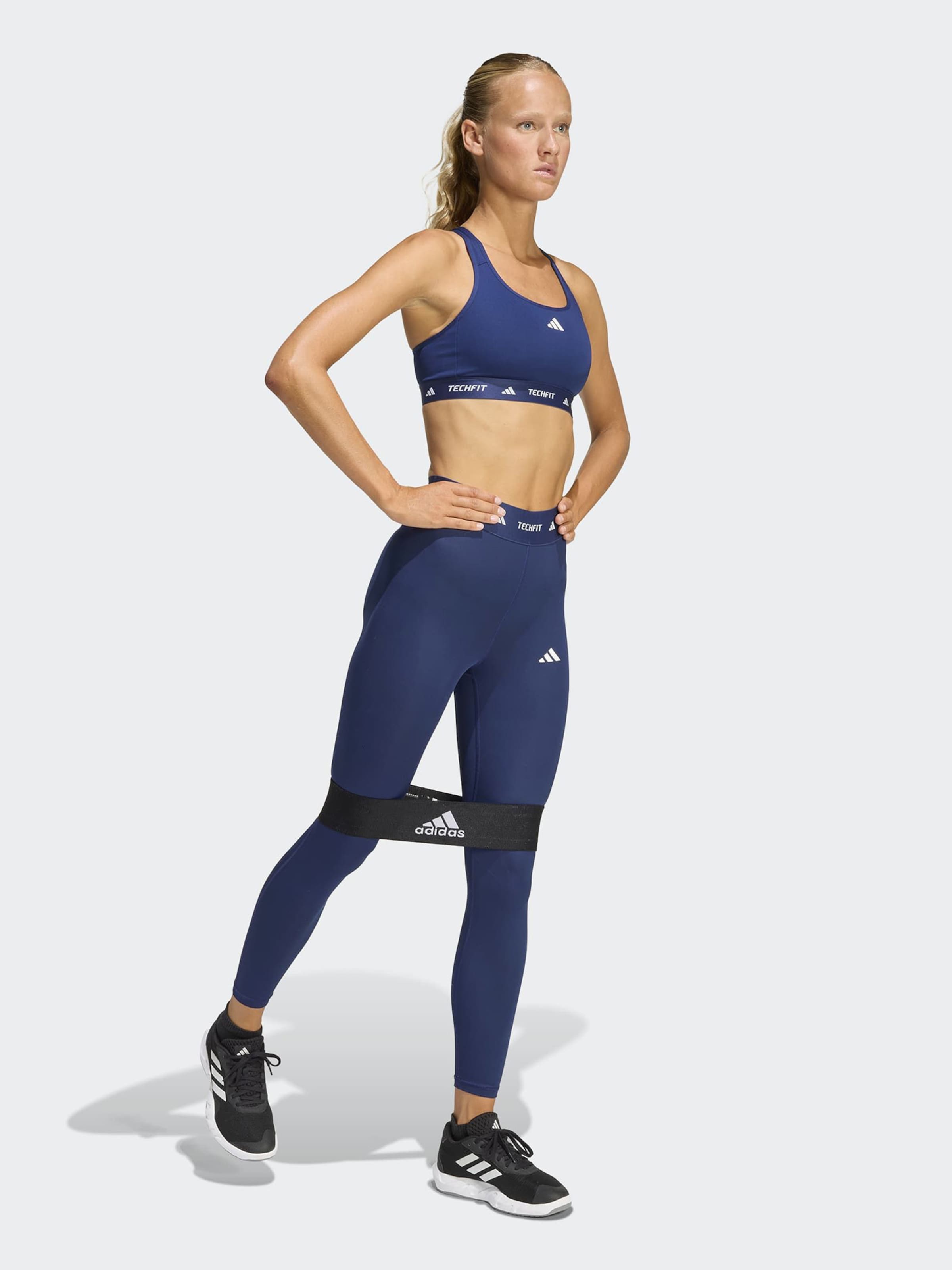 Adidas Performance Узкие спортивные штаны в темно-синем цвете — фото 2