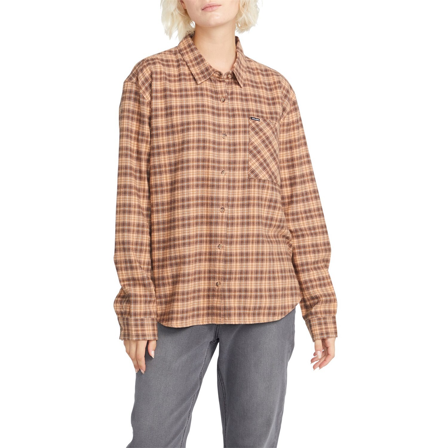 

Рубашка Volcom Plaid To Meet U, цвет Clay