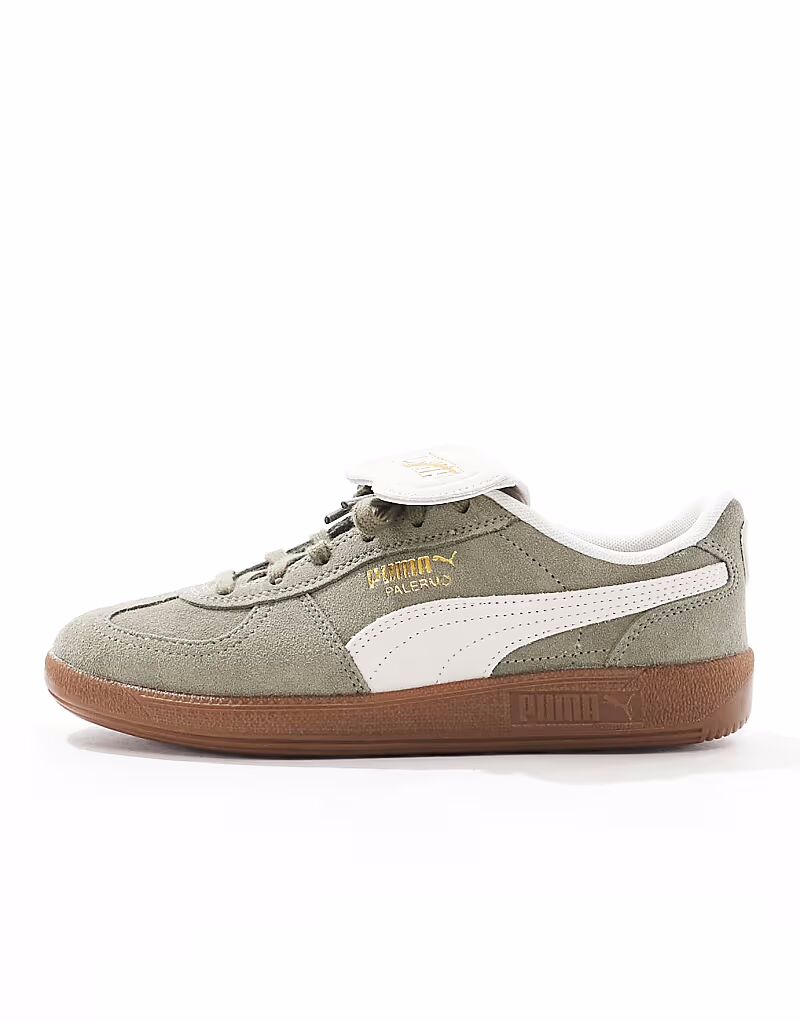 Кроссовки Puma Palermo Premium зеленого цвета — фото 2