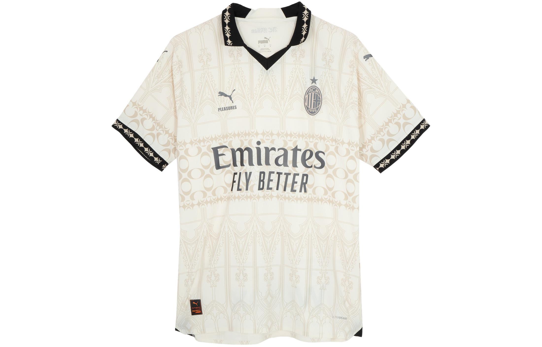 

X Pleasures Ac Milan 2023/24 Light Version, оригинальная футболка PUMA, Oat