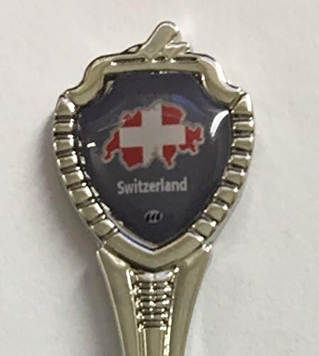 

Швейцария Сувенирная ложка 3,5 дюйма sixforsix_SP, Silver & Multi Color