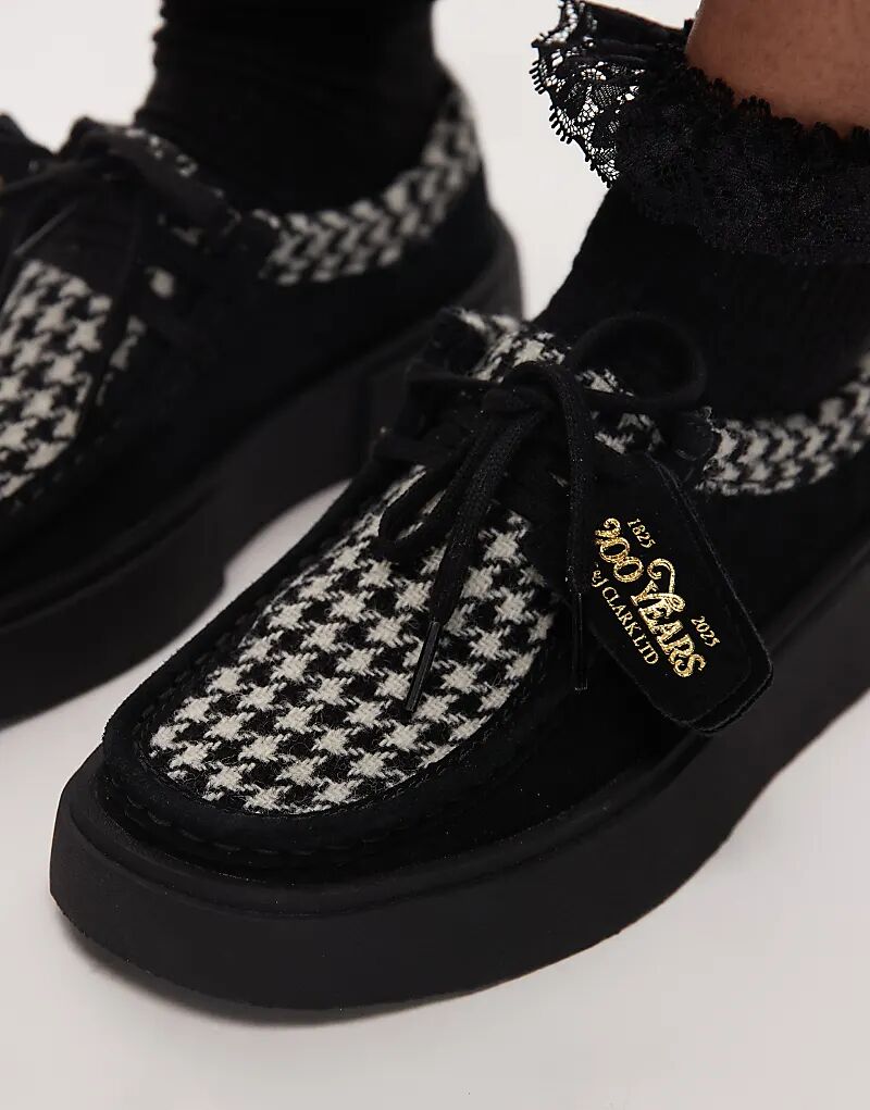 Туфли Clarks Torview из кожи с кисточками из черного твида — фото 3