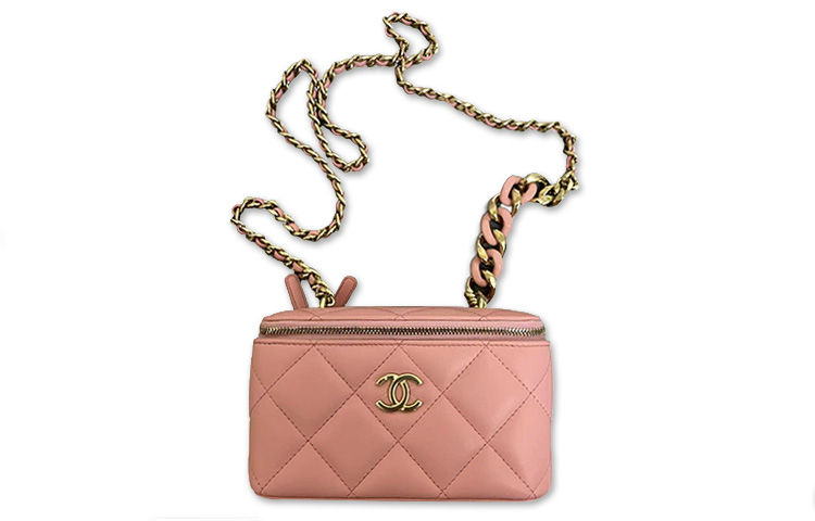 CHANEL Ранневесенняя овчинная поясная сумка женская розовая — фото 2