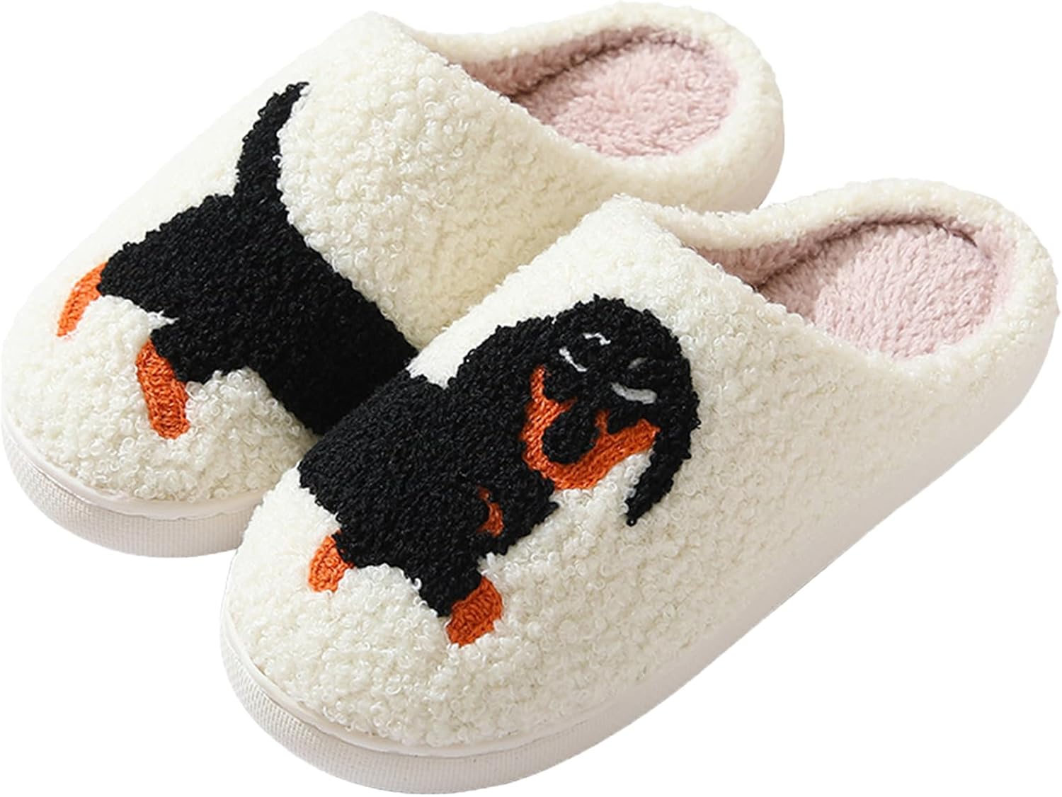 

Милые женские и мужские тапочки с лягушкой - Плюшевые тапочки с эффектом памяти Kawaii в виде мультяшного животного - Теплые пушистые зимние ботинки Eyebrune, белый