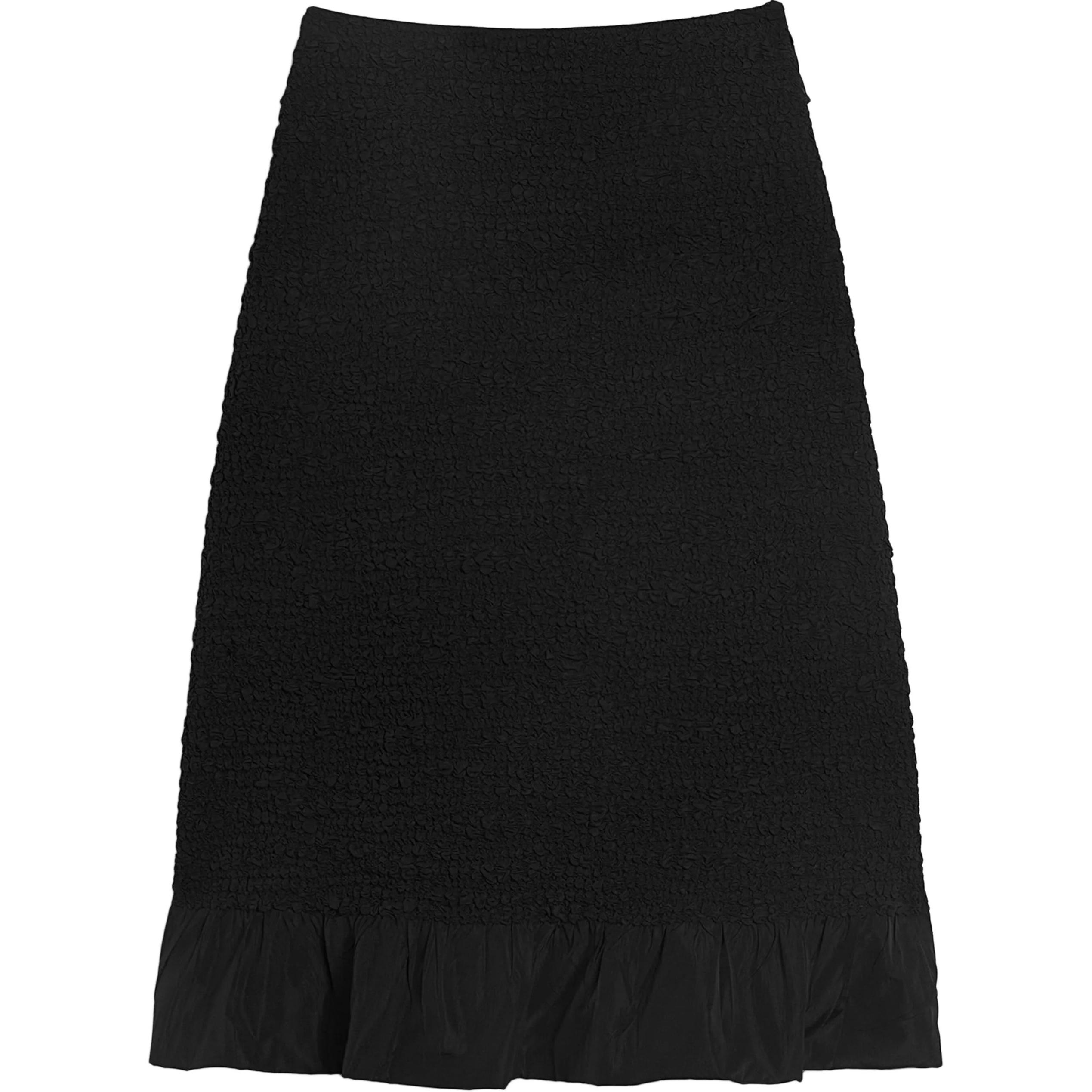 

Складчатая юбка миди трапеция JIL SANDER, черный