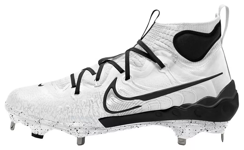 Мужские металлические бейсбольные бутсы Nike Alpha Huarache NXT, цвет White/Black/Pure Platinum — фото 3